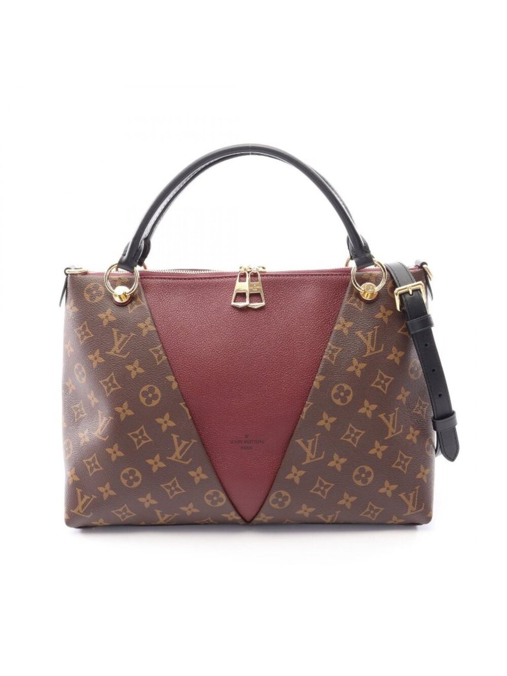 Louis Vuitton Tote Bag MM Monogram 2-Way Bordeaux Leather